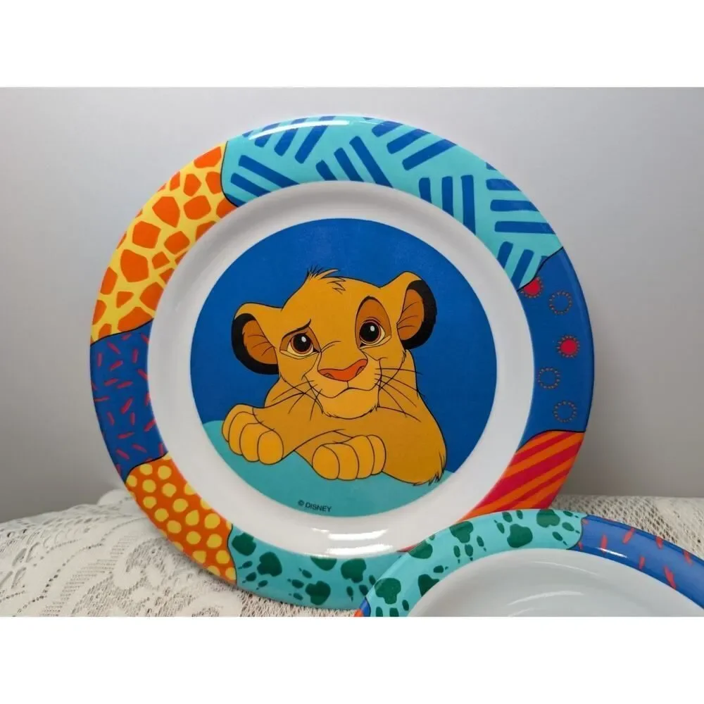 Vintage Kids Selandia Disney Lion King Plate & Bowl Set 90s Multicolored